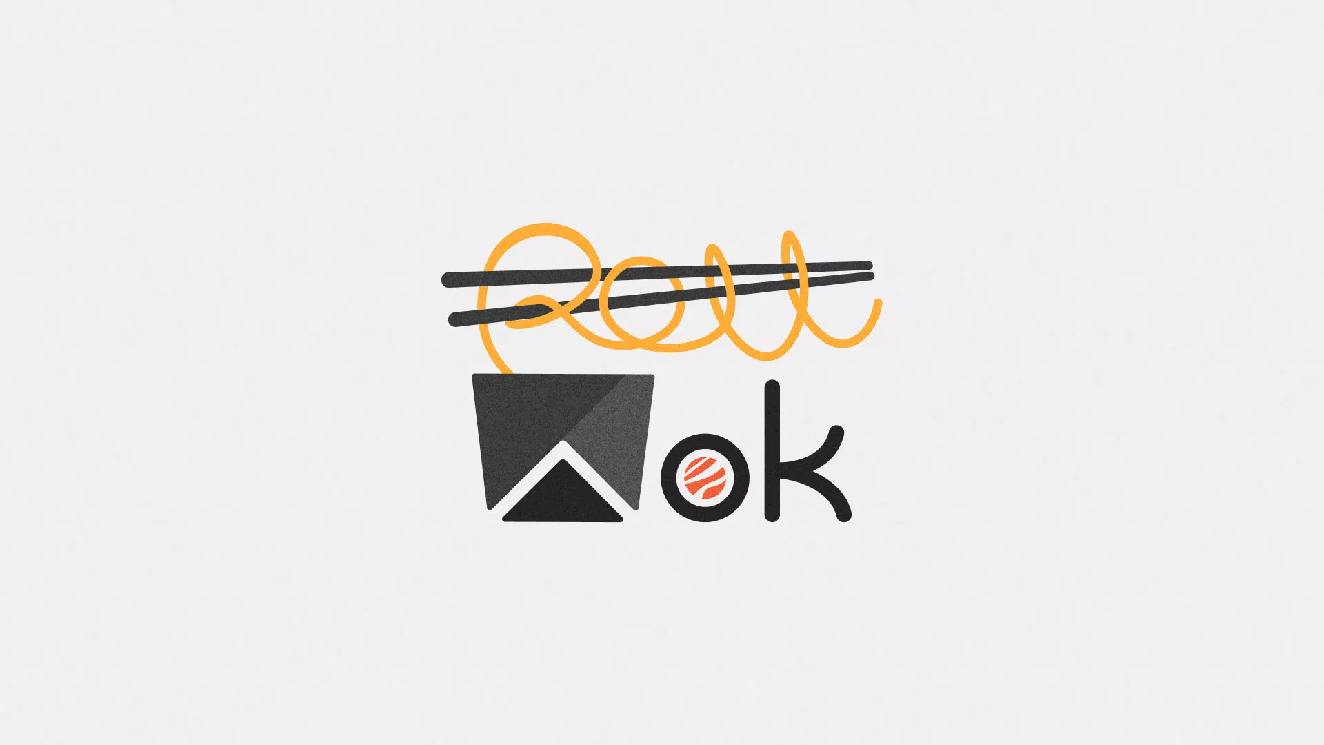 Разработка логотипа суши-бара «Roll Wok Club» в Волосово
